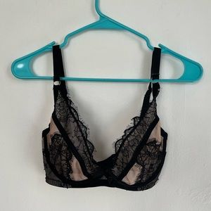Bluebella Unlined Black Lace Underwire Bra Size 30G